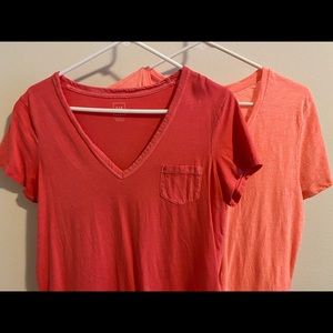 Two GAP Short Sleeve V-Neck T’s